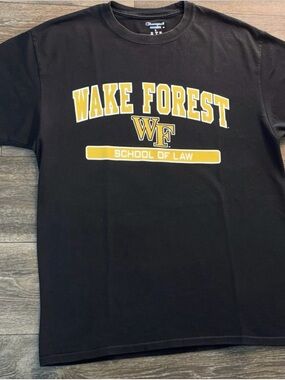 Champion Black Wake Forest School of Law Tee